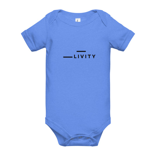 Livity Blue Cotton Onesie