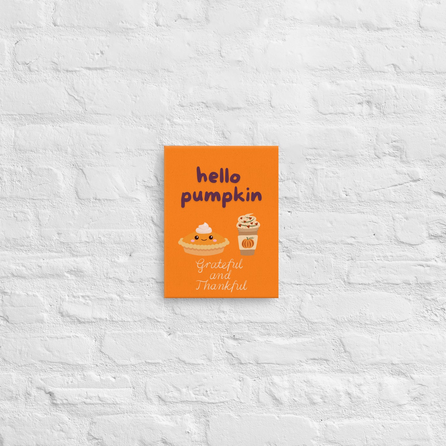 Hello Pumpkin Thin Canvas Print