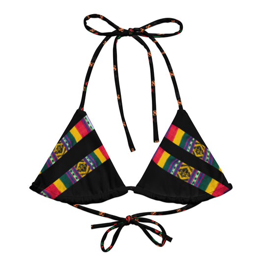 RBG Blk String Bikini Top